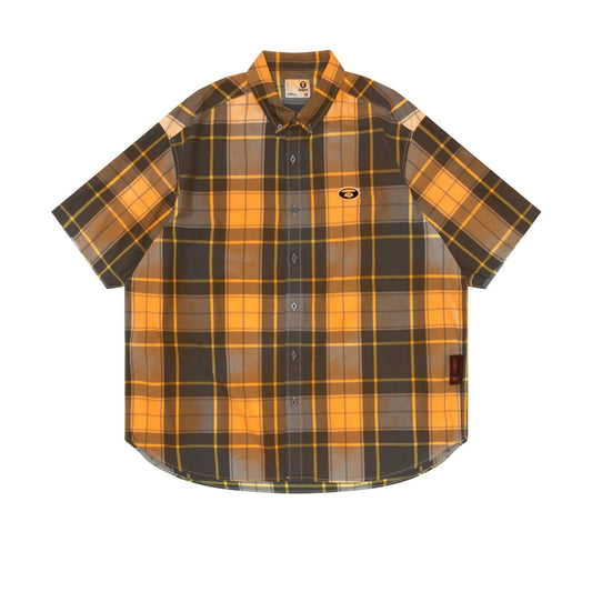 AAPE BY *A BATHING APE® logo-appliqué plaid shirt