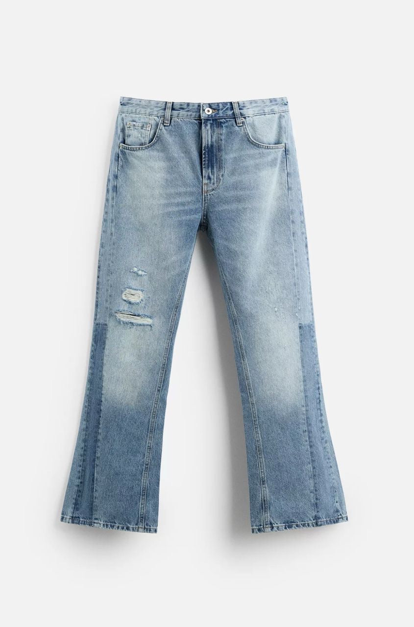 RIPPED FLARE FIT JEAN