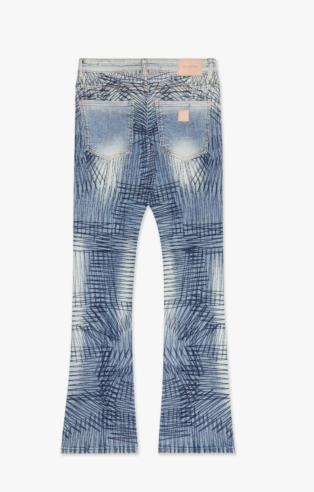 MR. EMBROIDERY" ARTIC MIDNIGHT STACKED FLARE JEAN