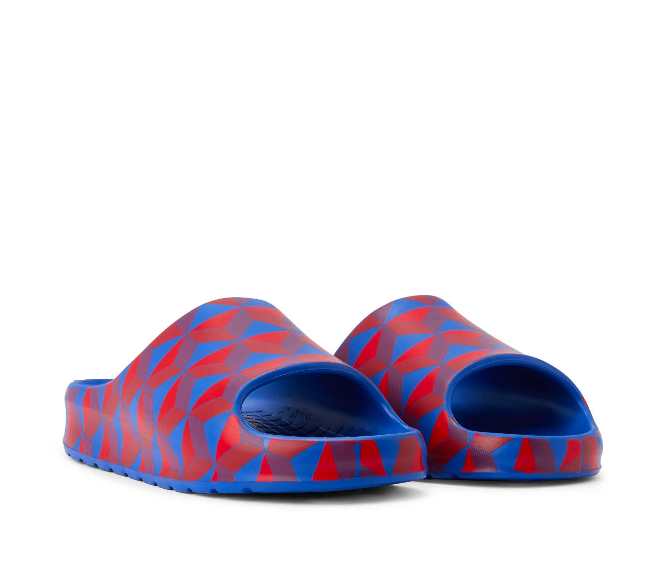 Lacoste
Geometric-print open-toe slides