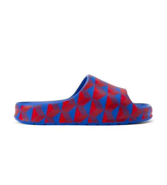 Lacoste
Geometric-print open-toe slides