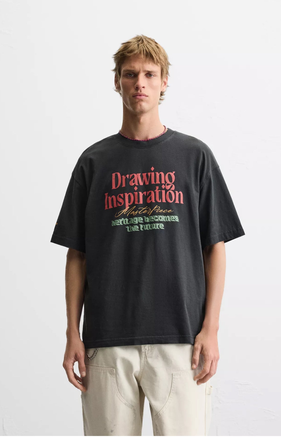 WASHED PRINT T-SHIRT