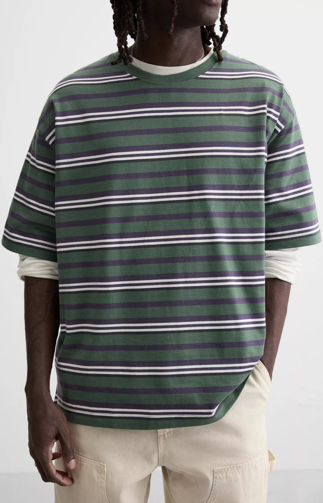 STRIPED JACQUARD T-SHIRT
