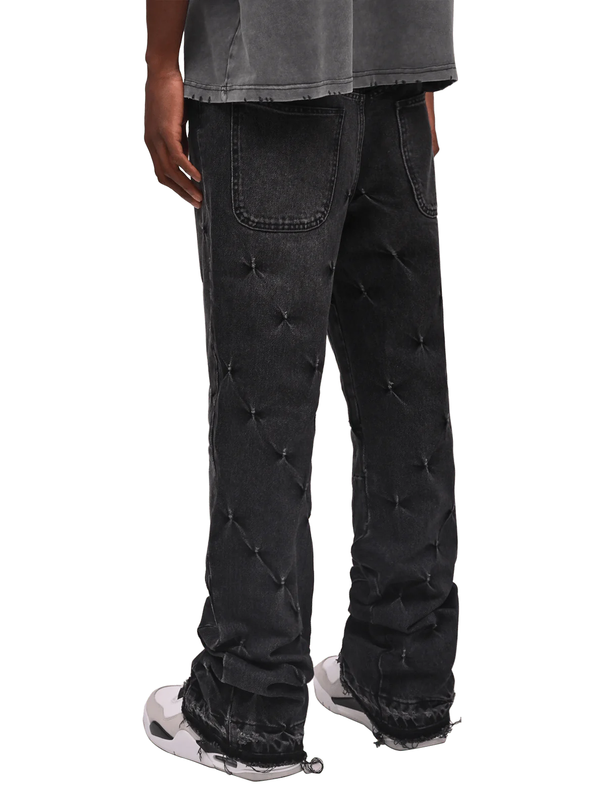 PINCHED FLARE DENIM - BLACK