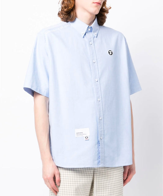 AAPE BY *A
BATHING APE®️
Logo-detail short-sleeve cotton shirt