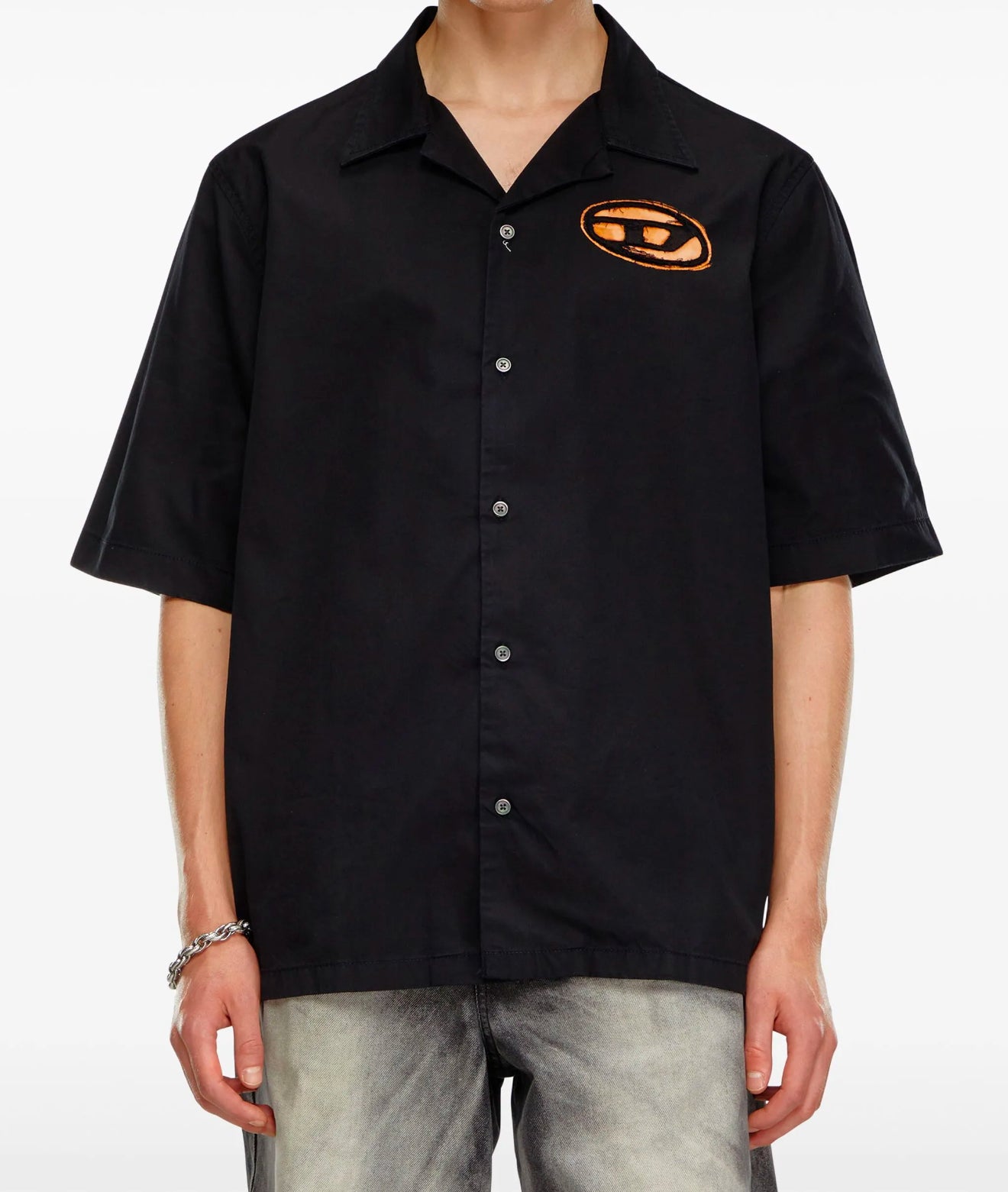Diesel
Embroidered-logo cotton shirt