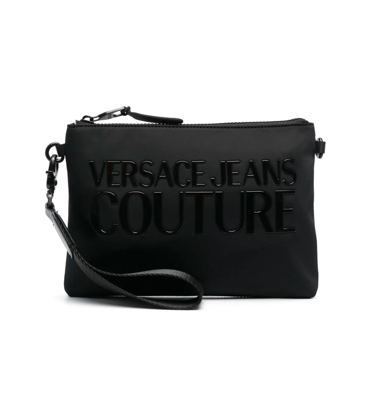 Versace Jeans Couture logo-patch zip-up clutch bag