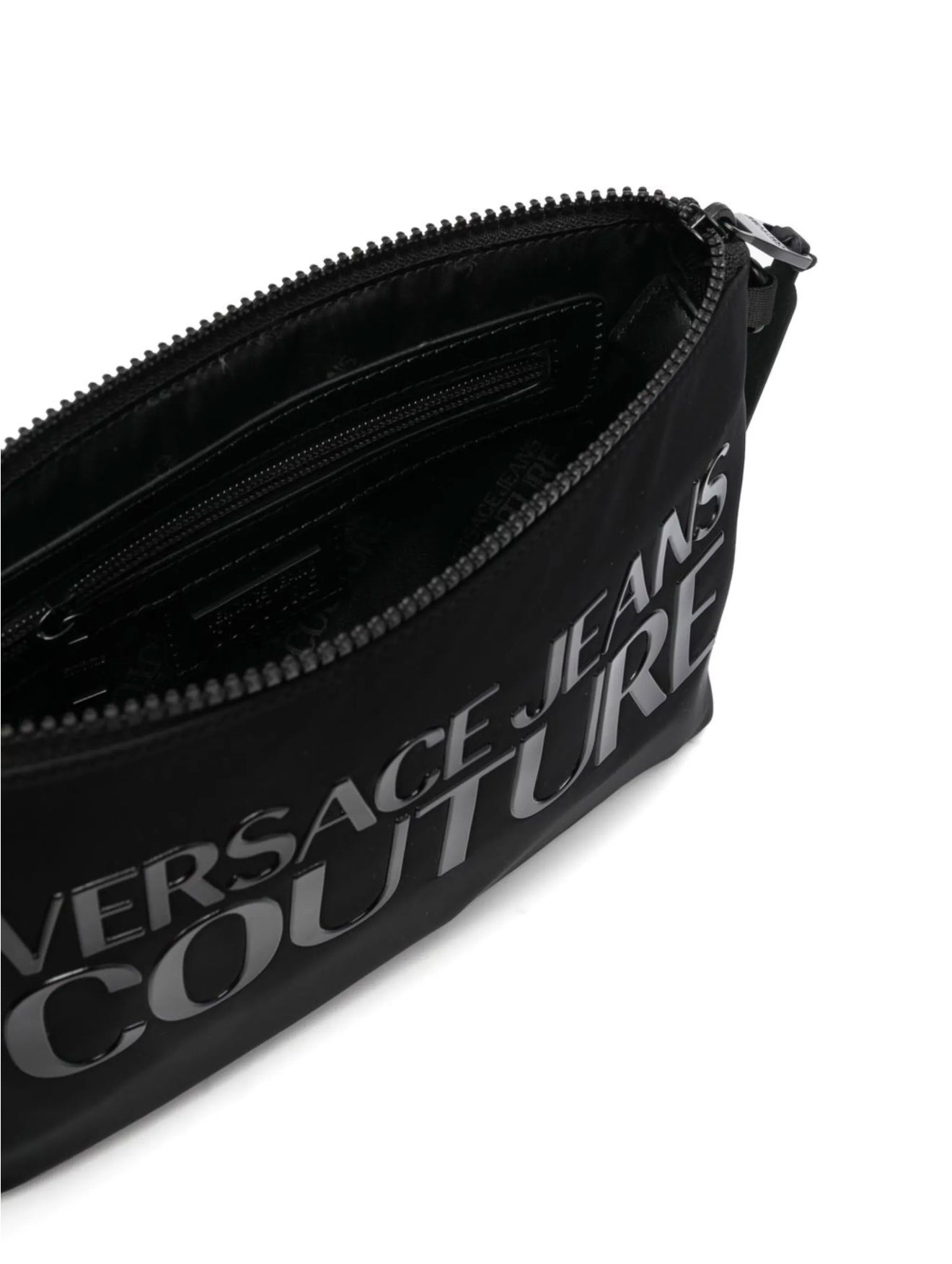Versace Jeans Couture logo-patch zip-up clutch bag