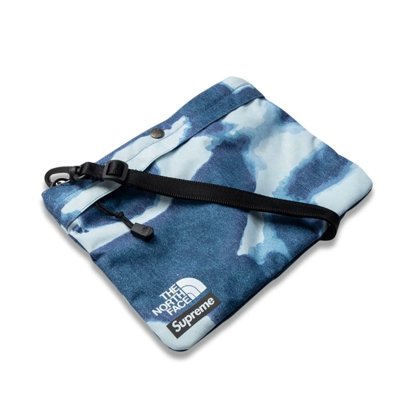 Supreme
X The North Face bleached denim-print shoulder bag