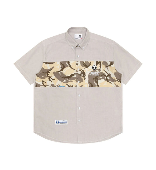 AAPE BY *A BATHING APE®️
camouflage-panel cotton shirt