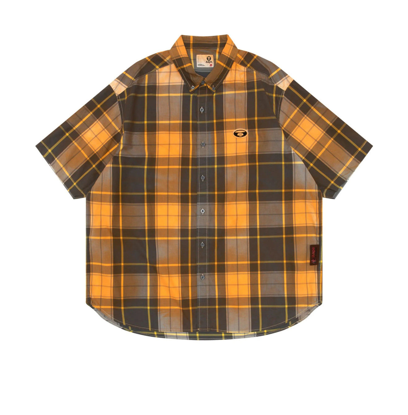 AAPE BY *A BATHING APE® logo-appliqué plaid shirt
