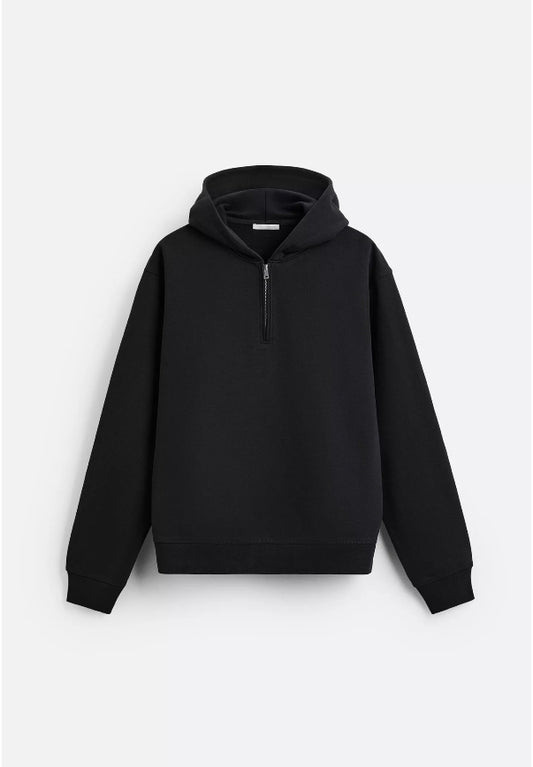 BASIC QUARTER-ZIP HOODIE