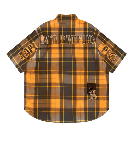AAPE BY *A BATHING APE® logo-appliqué plaid shirt