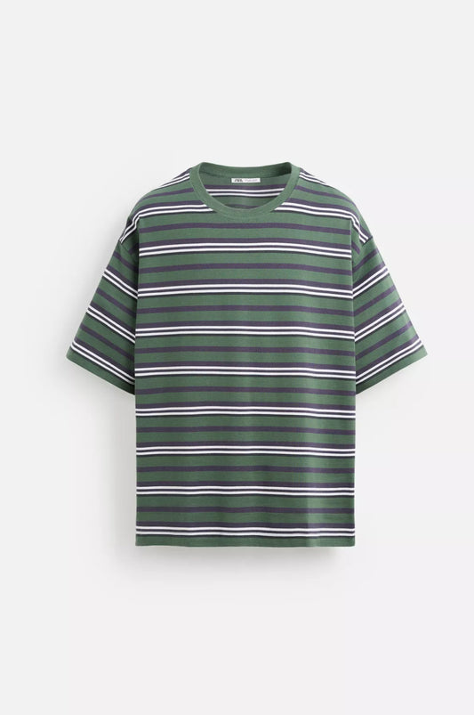 STRIPED JACQUARD T-SHIRT