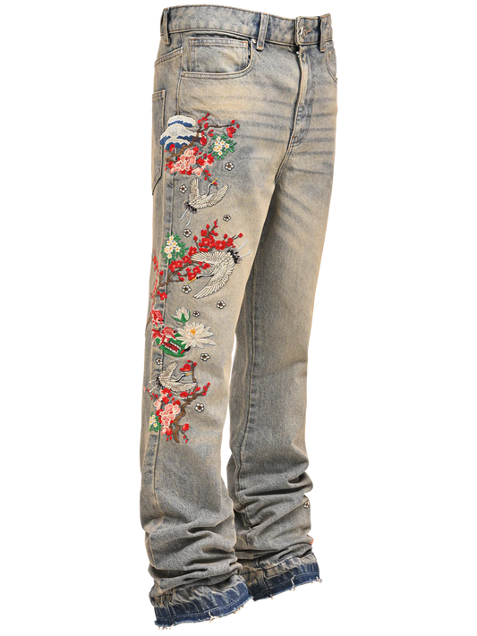 JAPANESE GARDEN DENIM - CREAM WASH