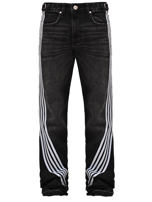 RACER FLARE DENIM - BLACK